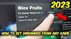 HOW TO GET UNBANNED FROM ANY ROBLOX GAME IN 2023