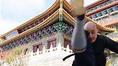 Shaolin kicks at Lantau Island monastery HongKong #shaolinkungfu #kungfu #martialarts #youtubeshorts