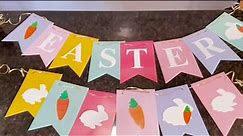 Happy Easter Banner, Easter Garland Banner for Easter Decorations Home Office School Outdoor Party Supply