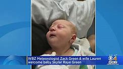 WBZ Meteorologist Zack Green & wife Lauren welcome baby Skylar Raye Green