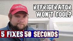 Refrigerator Won't Cool - 5 Solutions to Fix It in a #shorts 50 Seconds