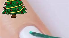 Christmas Tree Nail Art 🎄 #nailart | cutepolish
