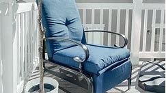 Outdoor Adjustable Cushioned Metal Patio Recliner Lounge Chair - Bed Bath & Beyond - 30355005