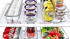 Sorbus Fridge Bins and Freezer Bins Refrigerator Organizer Stackable Food Storage Containers BPA-Free Drawer Organizers for Refrigerator Freezer and Pantry (Pack of 6)