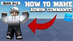 How to make ADMIN COMMANDS | Roblox studio
