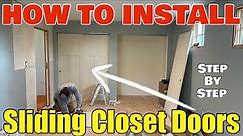 How To Install Sliding Closet Doors Including Hardware Cutting Door & Full Installation Step By Step