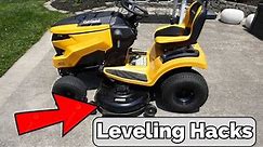 2 DECK LEVELING HACKS for Riding Lawn Mowers - Cub Cadet Enduro Series
