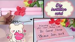 How to make diy scroll invitation card // Invitation card// easy paper craft