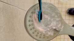 Scrubbing showerhead deep cleaning using The Pink Stuff #scrubbing #asmrclean #asmrcleaning #asmr #cleaninghacks #cleaningmotivation #cleaningtips #cleaningasmr #cleaningservice | Cassell Cleaners LLC