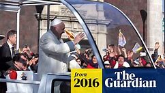 Pope Francis greets adoring crowds in Mexico before 'tough love' speech