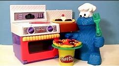PLAY DOH Chef Cookie Monster Eating Letter Lunch Pizza From Play-Doh Meal Making Kitchen Baking Toy