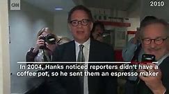 Tom Hanks gifts White House reporters caffeine