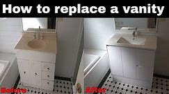How to remove and install bathroom vanity - DIY