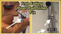 Shower Riser Rail Slider Sliding and Free Falling Fix - How to Repair & Replace Defective Slider