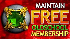 Maintain FREE OSRS Membership
