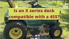 John deere 54C X series deck on a 455! How to fit an X Series deck on your 425, 445, 455