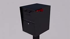 Architectural Mailboxes Oasis Black, Extra Large, Steel, Locking, Post Mount or Column Mount Mailbox with Outgoing Mail Indicator 5100B