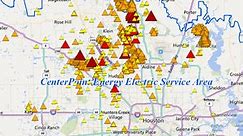 Map of power outages in Houston
