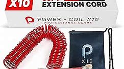 POWER-COIL X10 | 50' Extension Cord, 14AWG, 15A/ 125V AC, Red