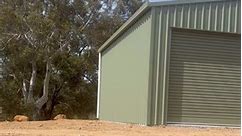Classic 3 car garage design on this 7x9m shed with 2x roller doors in #colorbondpaleeucalypt, complete with 100mm thick reinforced concrete, shire approvals and building license. #castlerocksheds #shedsupplyandinstall #shedsperth #shedsofperth #shedsofinstagram #northernvalleys #perthhills #wheatbeltwa #wheatbelt #wheatbeltlocal #smallbusiness #fielderssteel #diditwithfielders #colorbondsteel #colorbond #bluescopesteel #endurancesheds #enduranceshedsdistributor #walocal #waownedandoperated #fami