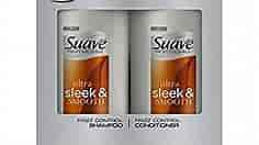 Suave Professionals Shampoo and Conditioner for Frizz Control Ultra Sleek and Smooth with Silk Protein and Vitamin E for Hair 28 Fl Oz (Pack of 2)