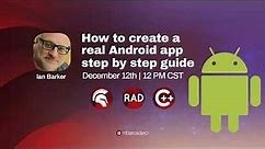 How to create a real Android app step by step guide | Ian Barker