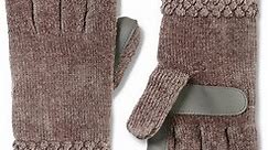 Isotoner Signature Women's Chenille Knit Water Repellent Gloves with Popcorn Cuff - Macy's