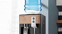 Top Loading Water Cooler Dispenser - 550W Desktop Electric Hot and Cold Water Dispenser,3 Temperature Settings - Boiling Water, Normal Temperature Water,Ice Water（46-59℉） for 1 to 5 Gallon Bottles