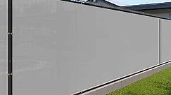 Privacy Fence Screen 6' x 50' Heavy Duty Windsccreen Fencing Cover Mesh Shade Cloth for Patio Garden Yard Pool Carport Light Gray Custom