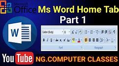 Microsoft Word Complete HOME TAB in Hindi | Part 1 Microsoft Word Tutorial in Hindi