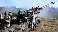 155mm howitzer US army firing some rounds