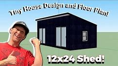12x24: Shed Conversion | Part 1 | Designing A Simple Tiny Home and Creating A Floor Plan For Free!