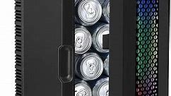10 Liters Game Mini Fridge, 10 Cans Cooler Beverage Refrigerator(Black)