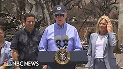President Biden tours Hawaii wildfire devastation