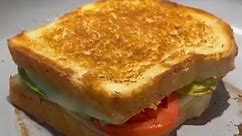 Breakfast Melt... homemade Herbs De Provence bread ,egg, avocado, tomato, mozzarella cheese, salt, pepper, red pepper flakes, butter ... and there you have it. YUM. #throwback #goodmorning #breakfastsandwich #homemadebread #cheeselover | Carnie Wilson