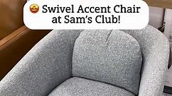 🤩 Swivel Accent Chair at Sam’s Club! This comfy fabric chair has a beautiful design and comes in gray. It also has a 360° swivel! ($399) #samsclub #samsclubfinds #swivelchair