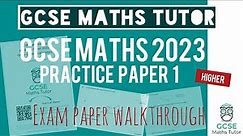 GCSE Maths Predicted Paper 1 Friday 19th May 2023 | Higher | Exam Walkthrough | Edexcel AQA