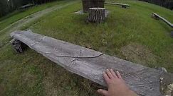 DIY rustic log benches