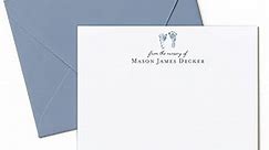 Baby Feet Custom Notecard, Baby Shower Thank You Cards, Gift for New Mom, 4.25 x 5.5 or 5 x 7 Notecards with Envelopes, Footprints Flat