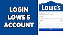 How to Sign in to Lowe's Online Accounts and Credit Cards