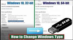 How to Upgrade Windows type 32-bit to 64-bit | Install windows 10 using bootable USB drive