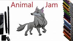 How to draw a character from the game Animal Jam - POLAR WOLF