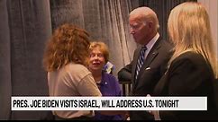 President Joe Biden visits Israel, will address U.S. tonight