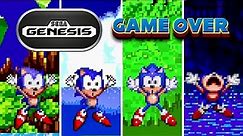 Evolution of Sonic Sega Genesis GAME OVER Screens + All Intros