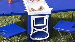 Rolling Picnic Table Cooler