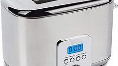 All-Clad Electrics Stainless Steel Toaster 2 -lice LED display, Removable crumb try, 6-Browing levels, Wide and self-centering slots, Waffles, Bagels, Bread, Silver