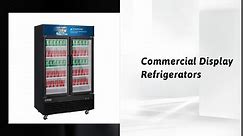 Commercial Refrigerator, Glass Door Merchandiser Commercial Fridge,Upright Display Beverage Cooler with LED Lighting,11.47 Cubic Ft, 24 3/4” Wide