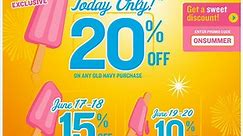 Old Navy Online 20% off Entire Purchase Today Only