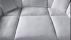 Modular Sectional Sofa Cloud Couch for Living Room, Comfy Cloud Puff Modern Sofa Set, White Oversized Couch Cushion Covers Removable, High-Density Memory Foam
