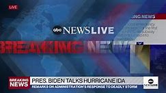 Biden talks Hurricane Ida